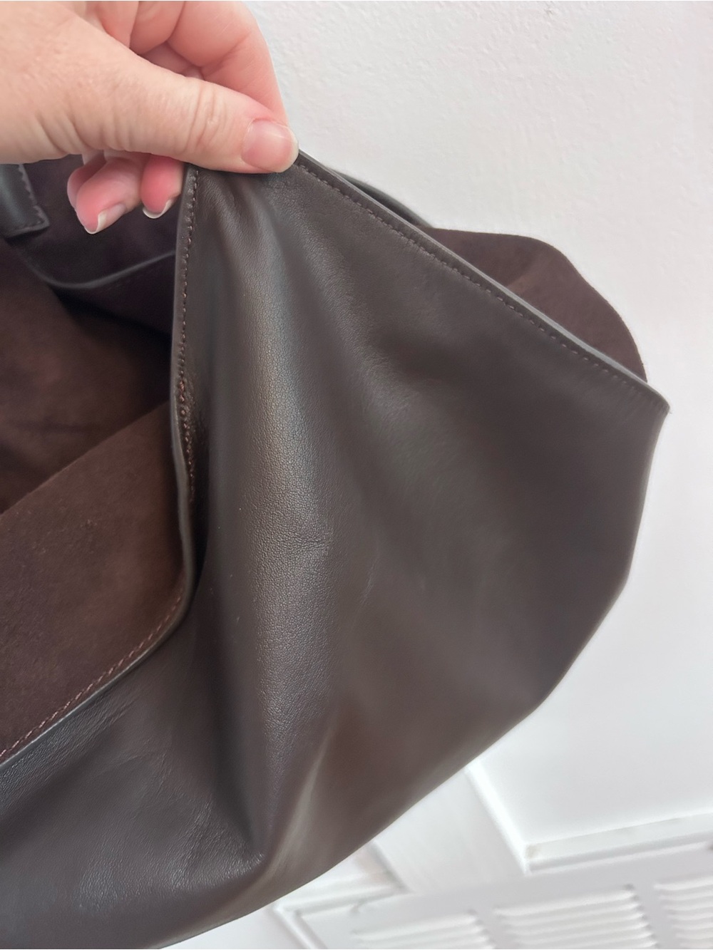 J. Crew Large Unstructured Brown Leather Berkley Tote - Picture 5 of 7